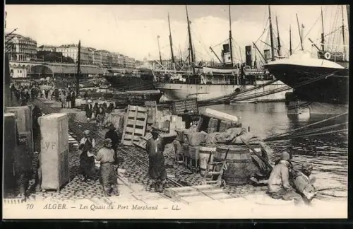 AK Alger, Les Quais du Port Marchand