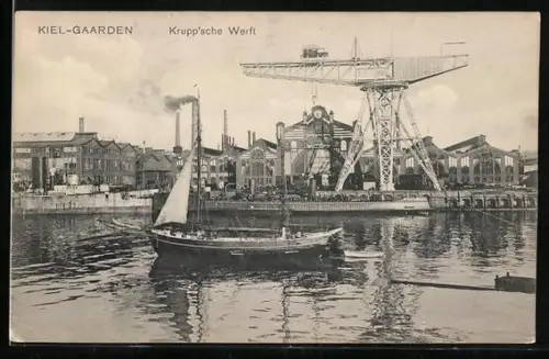 AK Kiel-Gaarden, Krupp`sche Werft im Hafen