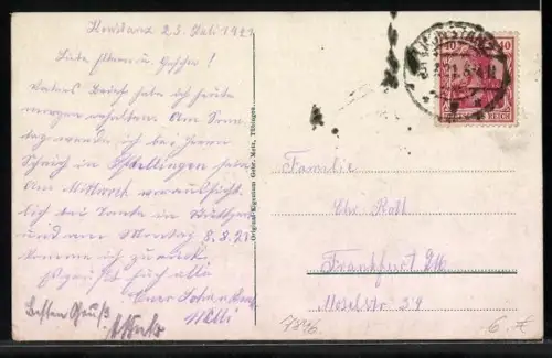 AK Konstanz, Hafenpartie mit Dampfer