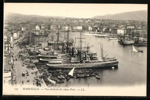 AK Marseille, Vue generale du Vieux Port