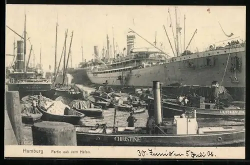 AK Hamburg, Dampfer Gouverneur der Woermann Linie