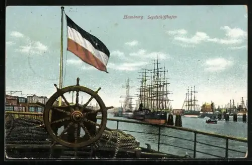 AK Hamburg, Segelschiffhafen, Segelschiffe