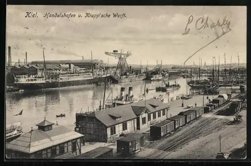 AK Kiel, Handelshafen u. Kruppsche Werft