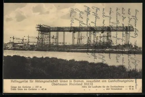 AK Bremen, Hellinggerüst für AG Weser, Hafenpartie