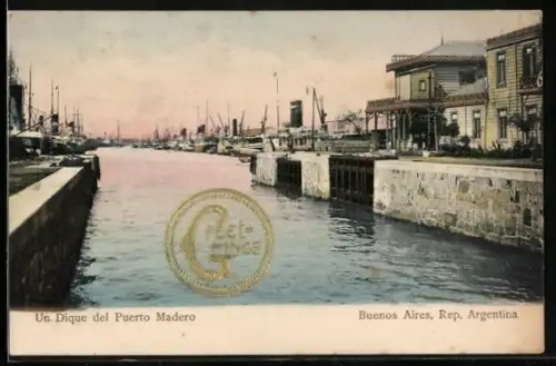 AK Buenos Aires, Un Dique del Puerto Madero, Hafenpartie