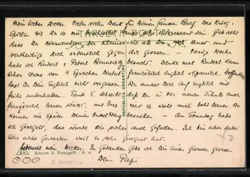 AK Buenos Aires, Salida de un transatlantico, Dampfer