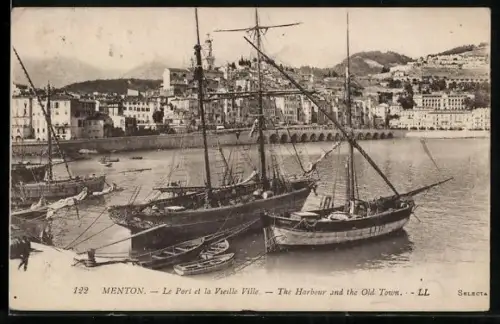 AK Menton, Le Port et la Vieille Ville