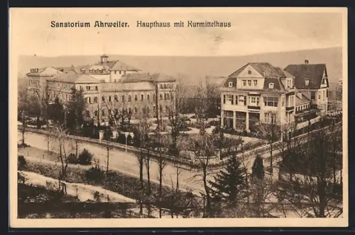 AK Ahrweiler, Sanatorium, Haupthaus mit Kurmittelhaus