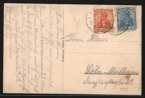 AK Hehn bei M.Gladbach, Ansoicht vom Sanatorium