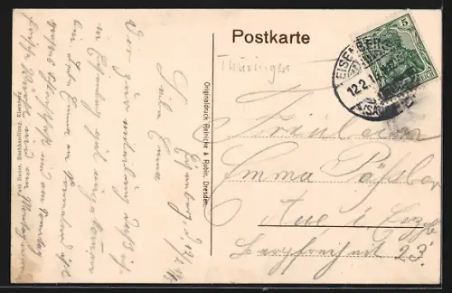 AK Eisenberg / Thüringen, Markt mit Steinweg