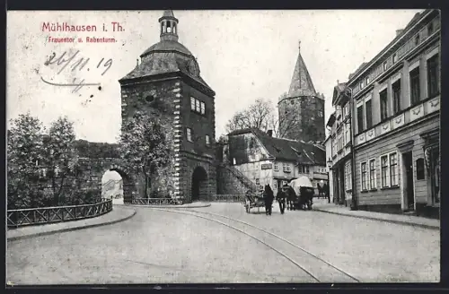 AK Mühlhausen i. Th., Frauentor, Rabenturm
