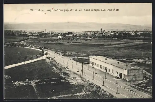 AK Ohrdruf, Truppenübungsplatz, XI. Armeekorps, Landschaftspanorama