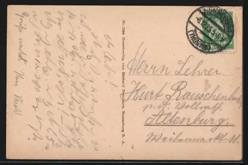 AK Ronneburg / Thüringen, Markt mit Café Central