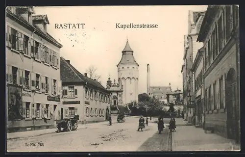 AK Rastatt, Partie in der Kapellenstrasse