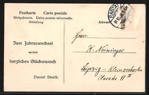 AK Rastatt, Partie in der Kapellenstrasse