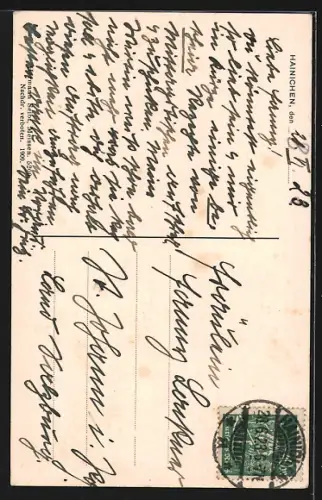 AK Hainichen i. Sa., Partie an der Hospitalstrasse