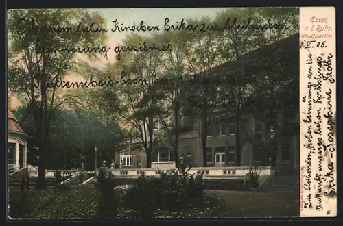 AK Essen a. d. Ruhr, Stadtgarten