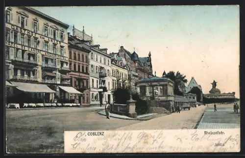 AK Coblenz, Rheinzollstrasse, Gasthaus zum Anker