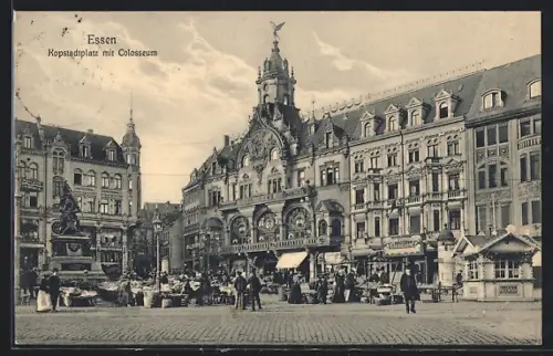 AK Essen, Kopstadtplatz mit Colosseum