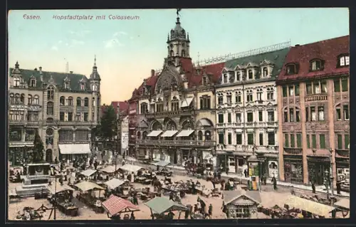 AK Essen, Kopstadtplatz mit Colosseum