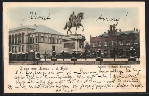 AK Essen a. d. Ruhr, Kaiser-Wilhelm-Denkmal