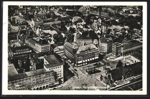 AK Essen / Ruhr, Hauptbahnhofsvorplatz aus der Vogelschau