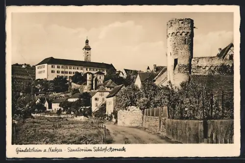 AK Gundelsheim a. Neckar, Sanatorium Schloss Horneck
