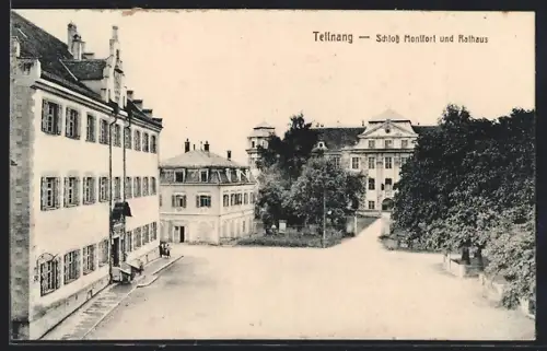 AK Tettnang, Schloss Montfort und Rathaus