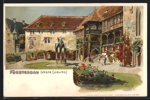 Lithographie Coburg, Fürstenbau