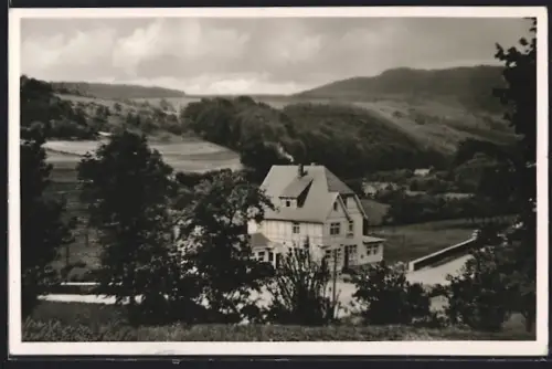 AK Idar-Oberstein, Gassthaus Weis mit Kirschweilerbrücke