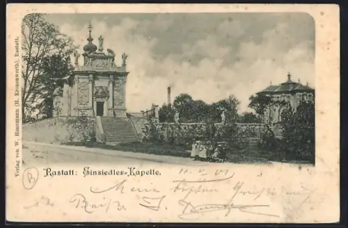 AK Rastatt, Ansicht der Einsiedler-Kapelle