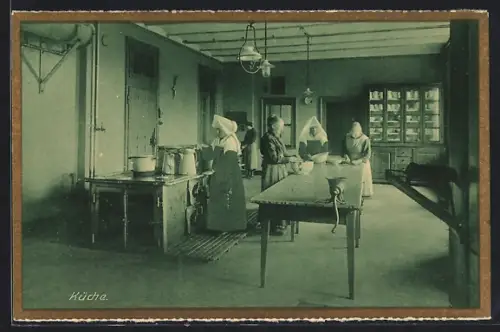 AK Rastatt, Erzbischöflisches Gymnasial-Konvikt St. Bernhard, Küche