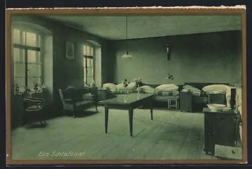 AK Rastatt, Erzbischöfliches Gymnasial-Konvikt St. Bernhard, Schlafsaal