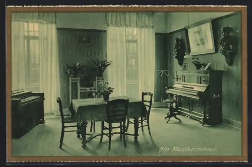 AK Rastatt, Erzbischofl. Gymnasial-Konvikt St. Bernhard, Musikzimmer