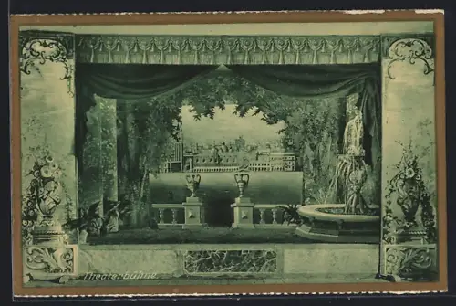 AK Rastatt, Erzbischöflisches Gymnasial-Konvikt St. Bernhard, Theaterbühne