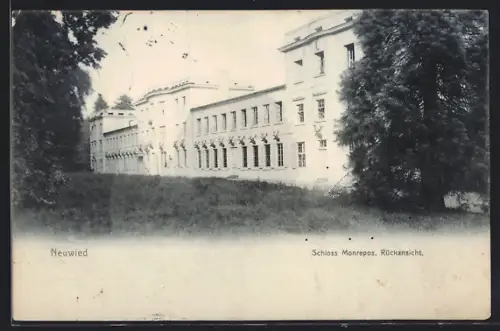 AK Neuwied, Schloss Monrepos, Rückansicht