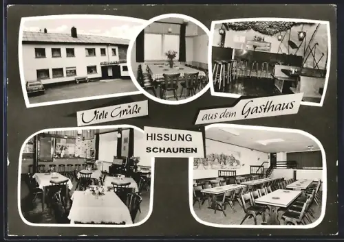 AK Schauren / Idar-Oberstein, Gasthaus - Pension H. Hissung, Innenansichten