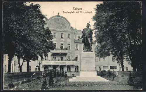 AK Coburg, Theaterplatz mit Vereinsbank