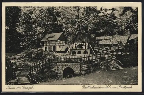 AK Thum, Brettschneidermühle im Stadtpark
