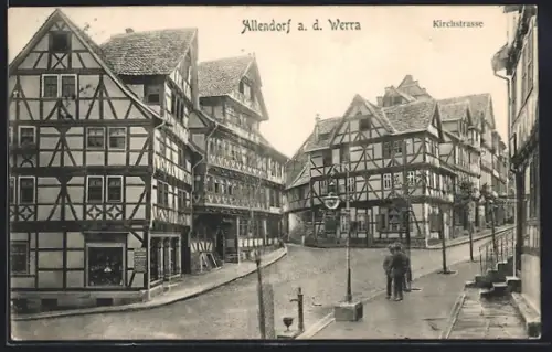 AK Allendorf a. d. Werra, Blick in die Kirchstrasse