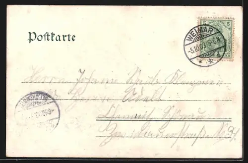 AK Apolda, Marktplatz mit Rathaus