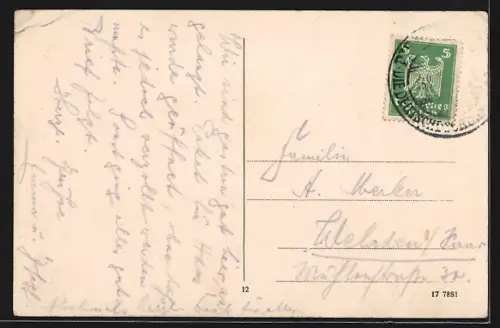 AK Pirmasens, Totalansicht mit Kirche