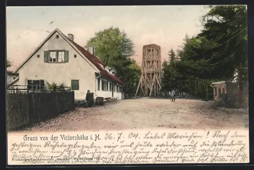 AK Gernrode i. H., Victorshöhe mit Aussichtsturm