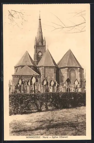 AK Winnezeele /Nord, Eglise Chevet