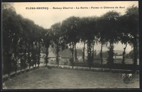 AK Plers-Brencq, Maison Charvet, La Sortie, Ferme et Château du Sart
