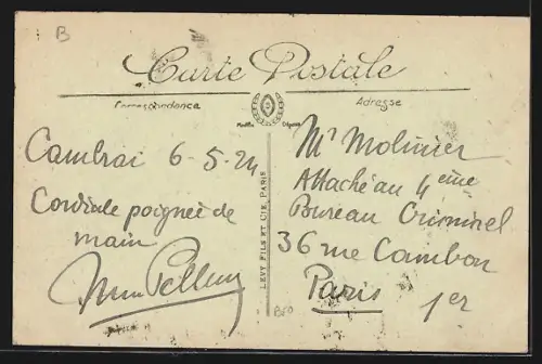 AK Cambrai, La Caserne de Cavalerie