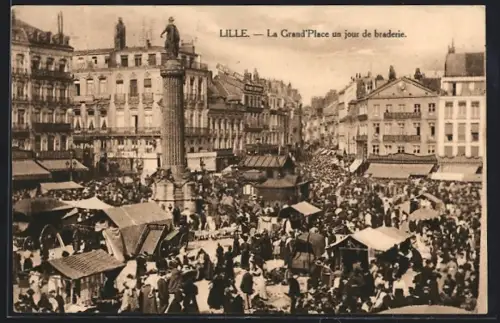AK Lille, La Grand`Place un jour de braderie