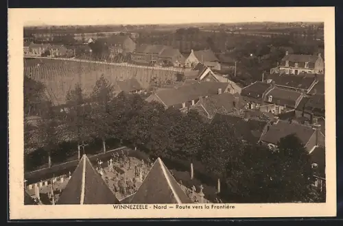 AK Winnezeele /Nord, Route vers la Frontière