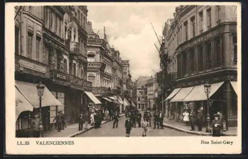 AK Valenciennes, Rue Saint-Géry, Strassenpartie