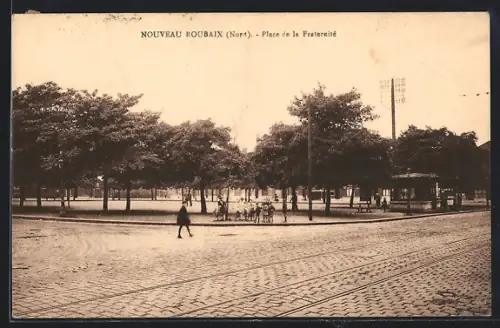 AK Nouveau Roubaix /Nord, Place de la Fraternité